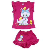 20-200409 "PUSSY", костюм для девочки, 1-4 года, малиновый 20-200409 "PUSSY", костюм для девочки, 1-4 года, малиновый